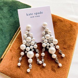 Kate Spade Pearl Caviar Statement Pearl Drop Earrings